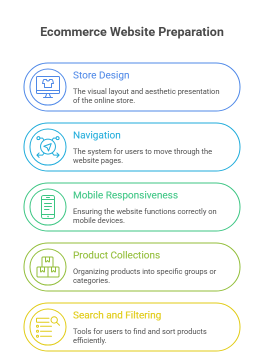 Ecommerce website preparation